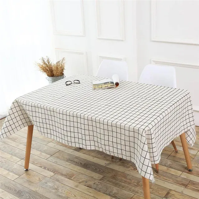 1pcs Table Cloth Country Style Plaid Print Rectangle Dining Cotton 1pcs Table Cloth Country Style Plaid Print Rectangle Dining Cotton Linen Cover For Party Wedding