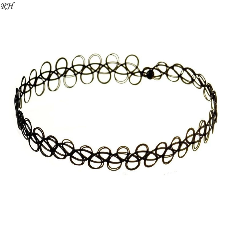 

Handmade Black Velvet Lace Vintage Choker Necklace For Women Collar Torques Neck Jewelry Black Boho Stretch Charm Gothic Punk