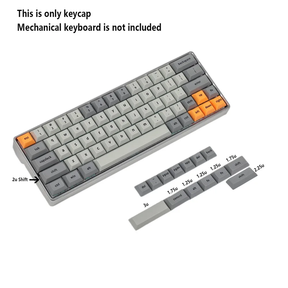 YMDK DSA профиль краситель-суб толстый PBT Keyset Keycap для Cherry MX переключатели Minila Tada68 GK64 механическая клавиатура