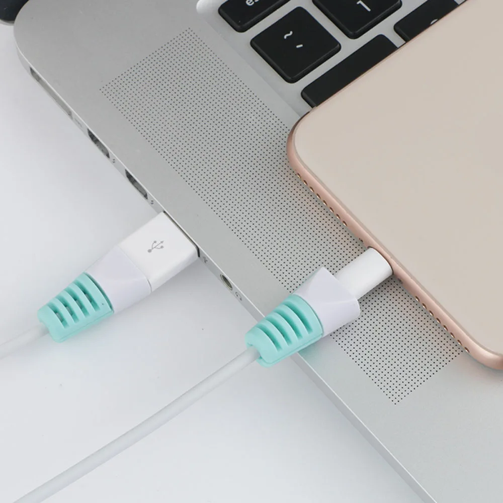 10 шт. офисный письменный набор зарядный кабель Защитная крышка для Iphone Ipad мини провод защитный кабель USB шнур USB Органайзер - Цвет: blue