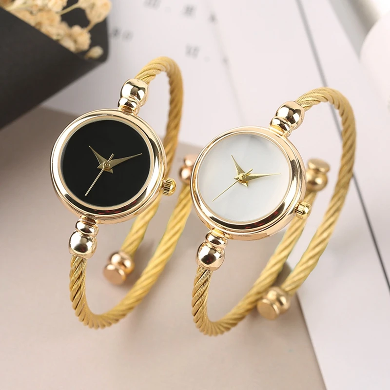 Unique Women Bracelet Watch Little Smooth Dial Top Luxury Silver Slim Strap Korean Retro Art Female 4