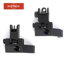 WIPSON 1 пара Тактический BUIS передний и задний боковой прицел флип до 45 градусов быстрый переход железные прицелы охотничьего ружья Аксессуары