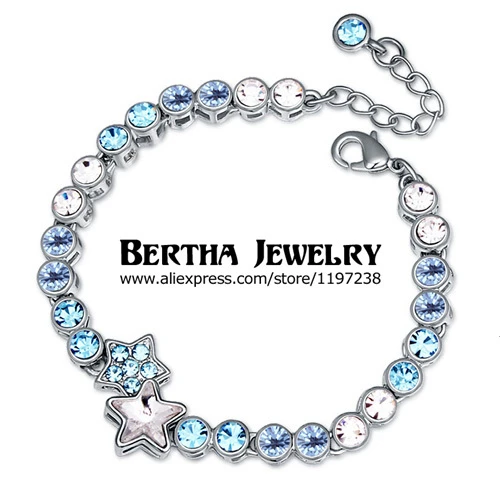 Hot Sale Luxury Charm Bracelet Pulseras Bracciale For Women Femme Crystals from Swarovski Cristal Bijoux Charm Jewelry Hot Sale Luxury Charm Bracelet Pulseras Bracciale For Women Femme Crystals from Swarovski Cristal Bijoux Charm Jewelry