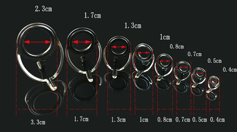 75 шт./кор. морская Удочка направляющие комплект Нержавеющая сталь ноги фарфор обод направляющая для рыболовной удочки наконечник кольцевой для глаз стержни DIY Набор для ремонта изделий