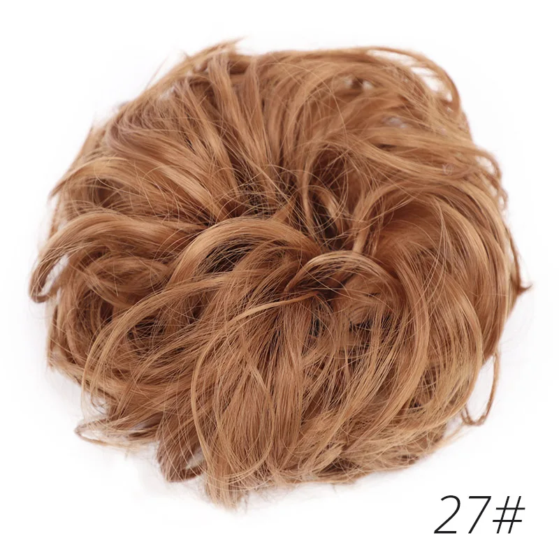 AISI BEAUTY, синтетические волосы, шиньон, Пончик, черный, коричневый, кудрявые волосы, пучок, шиньон, эластичные волосы, канатная Резиновая лента для наращивания волос - Цвет: 27