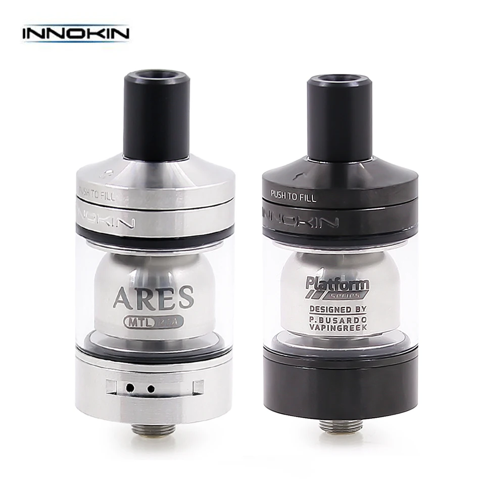 Оригинальный Innokin Ares MTL RTA Ремонтопригодный бак атомайзер Топ наполнение и нижний