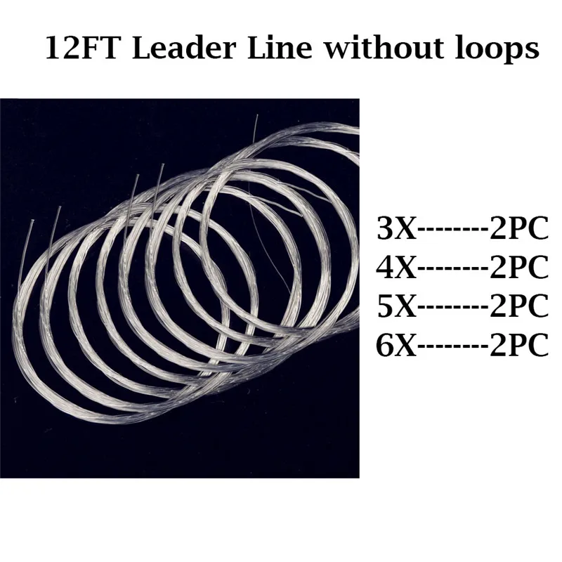 Maximumcatch 7.5ft/9ft/12ft/15ft 0X-6X Конический лидер с петлей нейлон Fly Рыболовная линия комбо - Цвет: 12FT Combo3