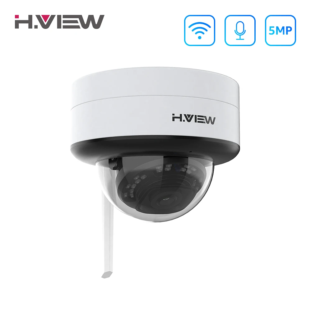 H.VIEW 5MP IP Camera Wifi Outdoor Video Surveillance 5MP IP Camera Wifi Outdoor Audio 5ghz 2.4ghz Video Surveillance Cameras