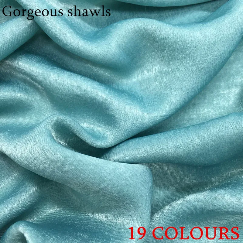 

Fashionable and gorgeous lady's shawl High-end imitation silk scarves Women's beautiful Pure color series hijab 10pcs/lot
