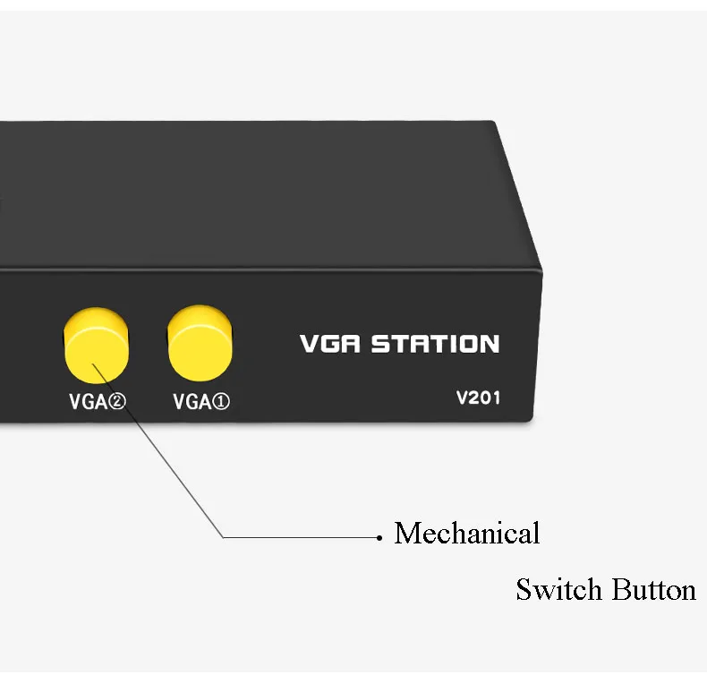 Hfsecurity 2-портовый коммутатор VGA Мониторы переключатель Splitter компьютер HD Мониторы видео Switcher конвертер VGA Трансмиссия