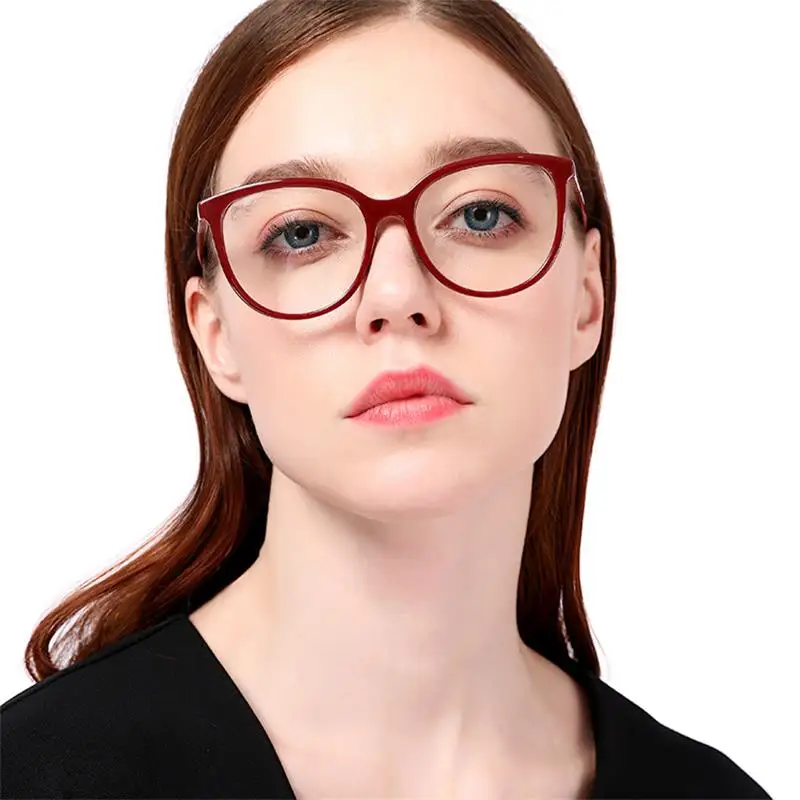 Прозрачные круглые очки высокое качество оправа для очков прозрачные линзы очки без диоптрий модные черные красные декоративные очки