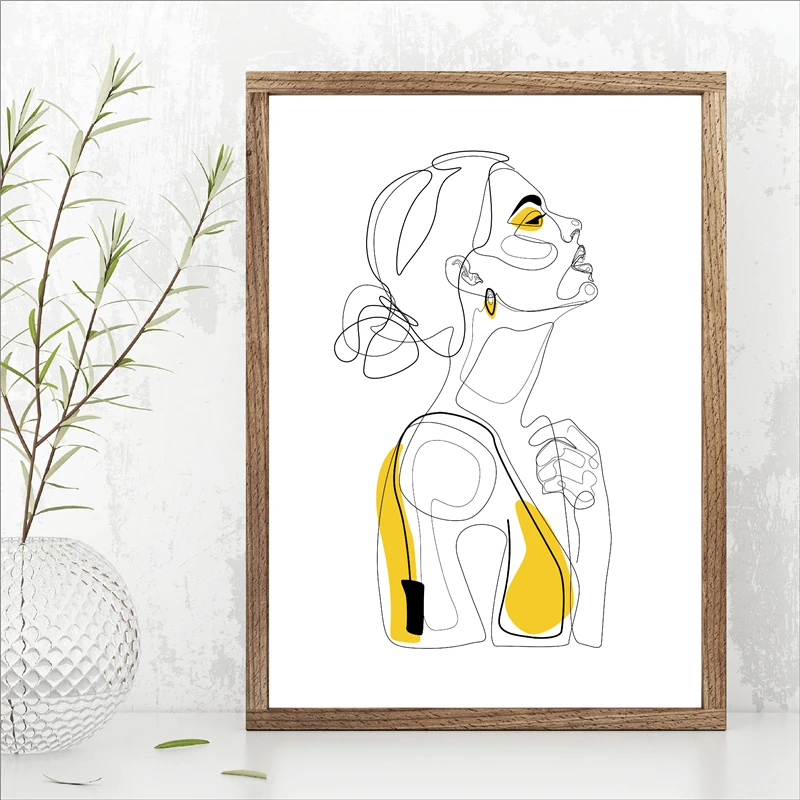 Printable Yellow Fashion Sketch