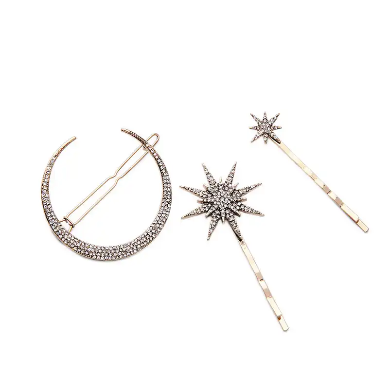3 шт./компл. пряжки из цинкового сплава со стразами|fashion hair jewelry|hair jewelrymoon |