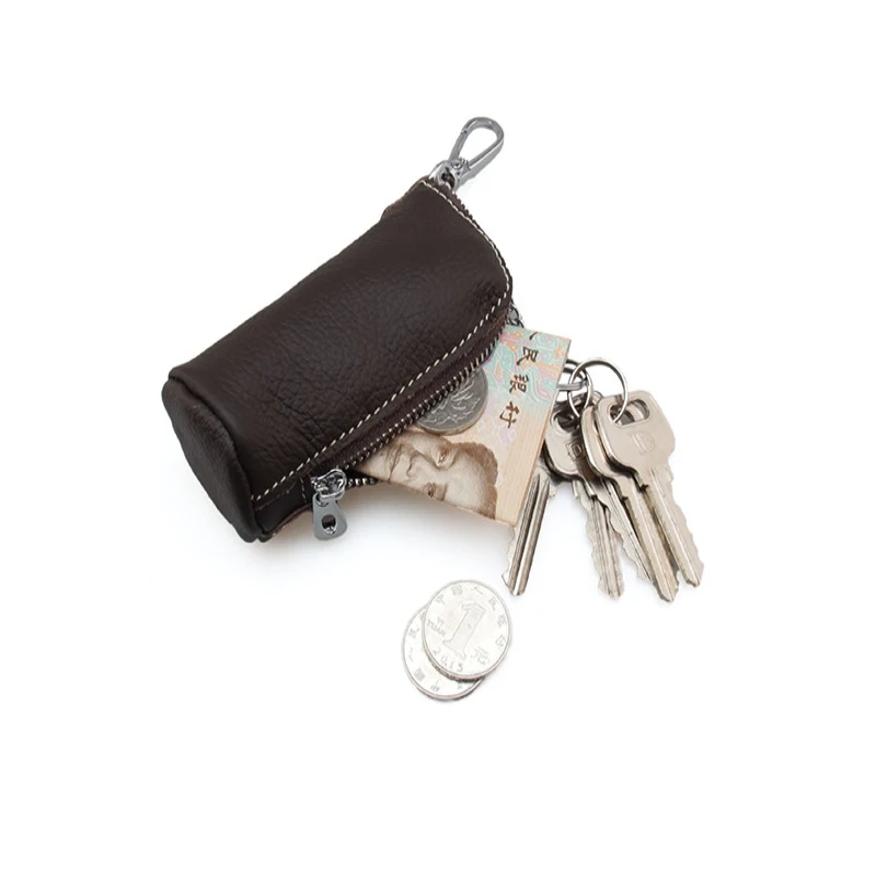 

Men PU Leather Key Wallets Zipper Key Purse Unisex Car Key Holders Buckle Key Case Housekeeper Holder Mini Card Bag