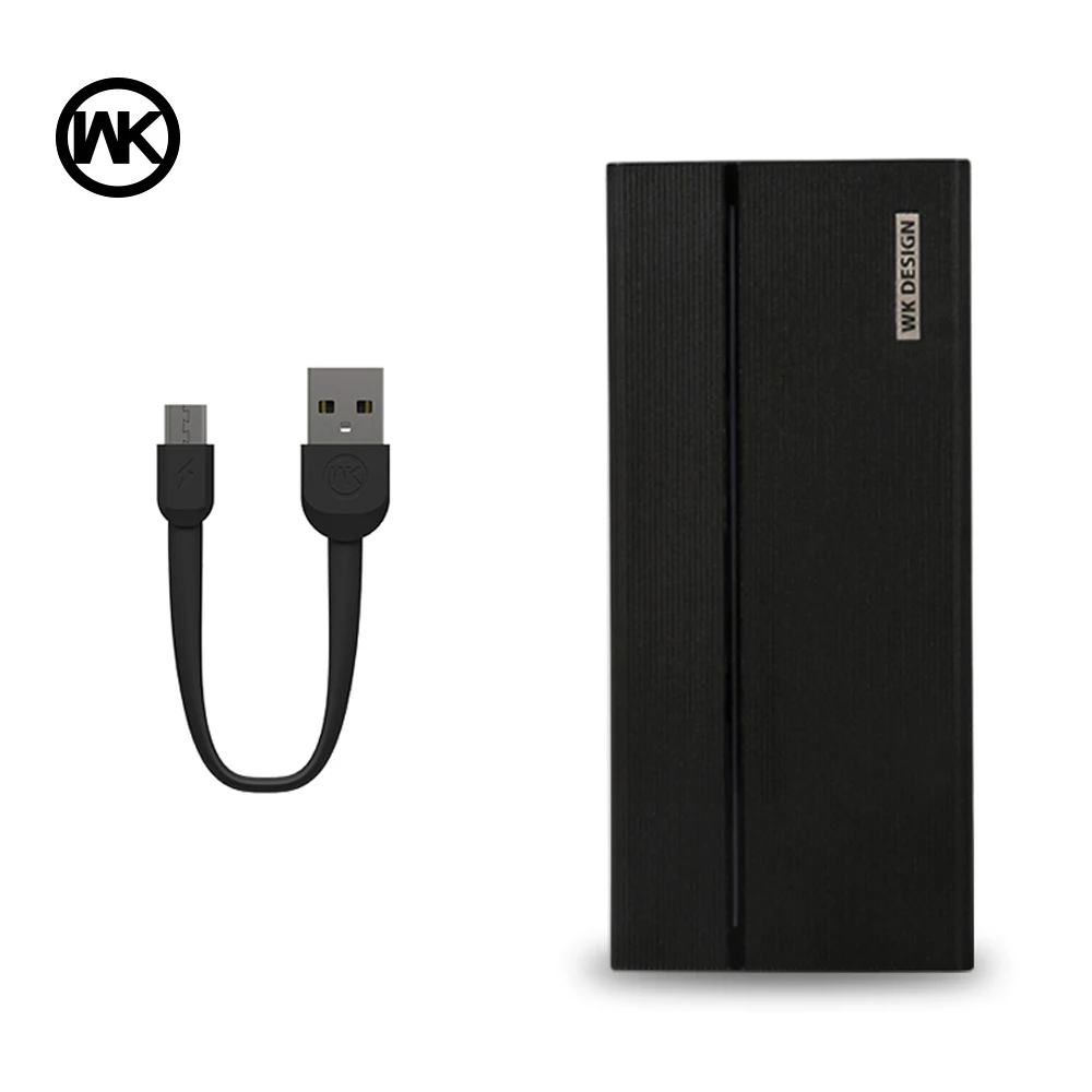 WK Portable Charger Power Bank 10000mAh Powerbank Batterie Externe for Power Bank Xiaomi iPhone X XS External Battery Poverbank - Цвет: Black Powerbank