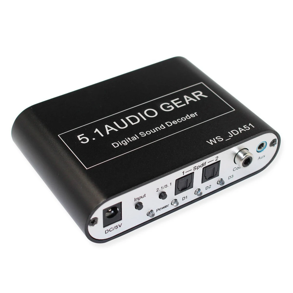  5.1 Decoder Audio Digitale AC3 Ottico per Stereo Surround Analogico HD 2 SPDIF Porte HD Audio Rush 