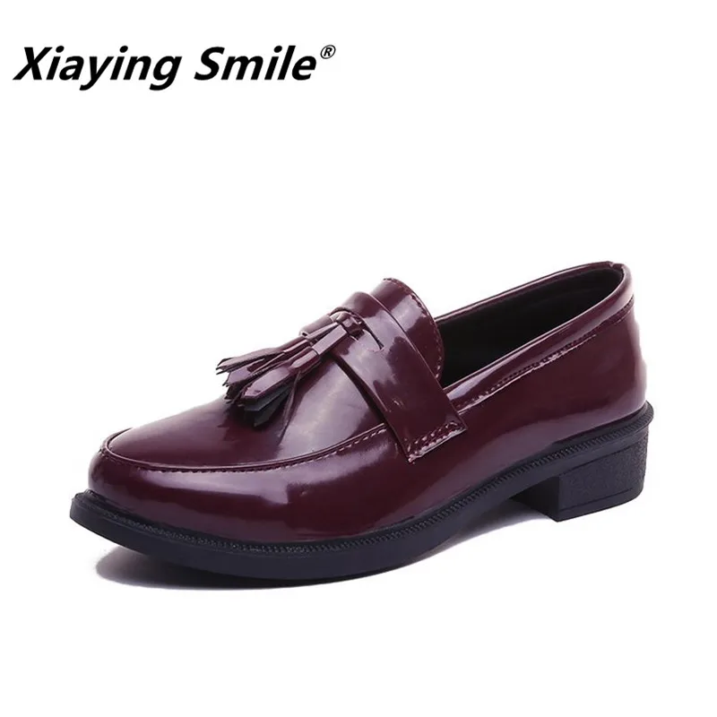 Xiaying Smile/женские туфли лодочки сезон весна осень обувь в британском стиле модные