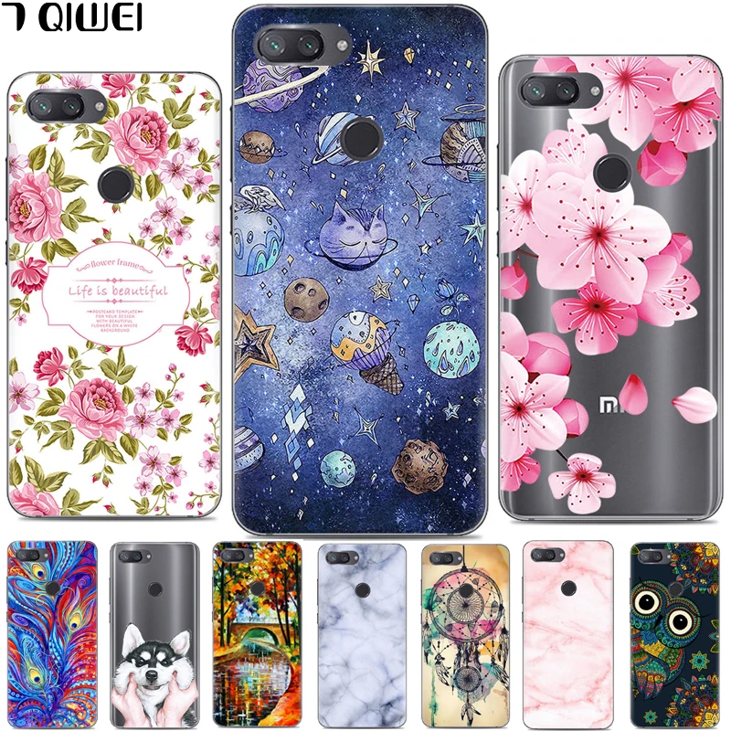

Mi8 Lite Funda 6.26'' For Xiaomi Mi 8 Lite Case Silicone TPU Soft Cover Case For Xiaomi Mi8 Youth Case Owl Mi 8 Youth Protective