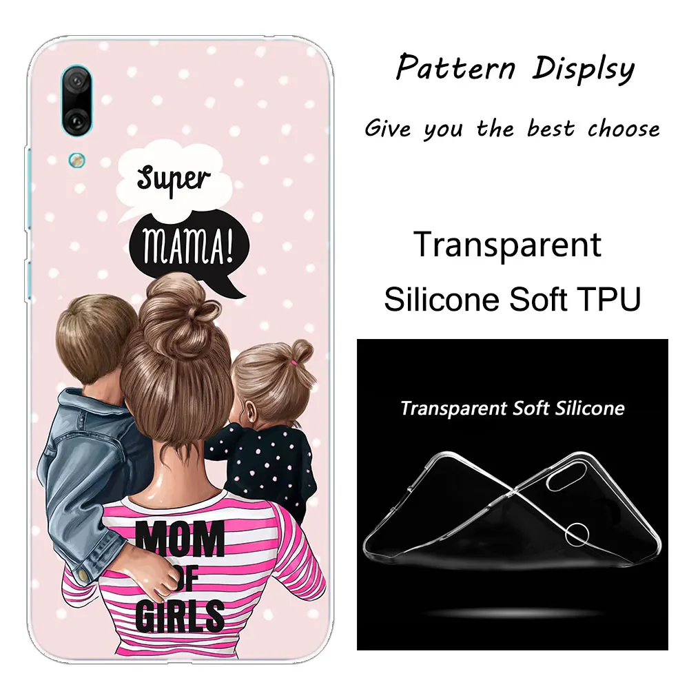Мягкий силиконовый чехол для телефона для мамы, девочки и мальчика для huawei mate 10 20 Lite Pro Enjoy 9S Y9 Y7 Y6 Y5 Pro Модный чехол - Цвет: 008