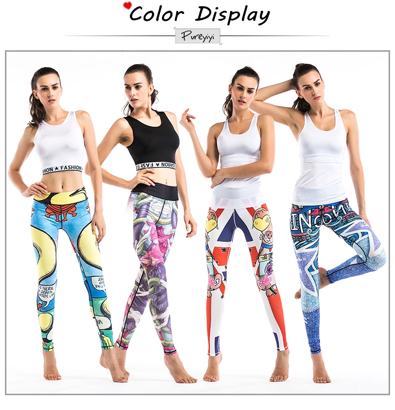 Floral Print High Waist Compression Yoga Pants Wide Waistband Quick Dry Striped Workout Yoga Leggings Fitness Apparal Gym Wear (2)