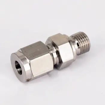 

M10x1.0mm Metric Male Fit 6mm O/D Tube 304 Stainless Steel Pipe Compression Fitting Union Connector