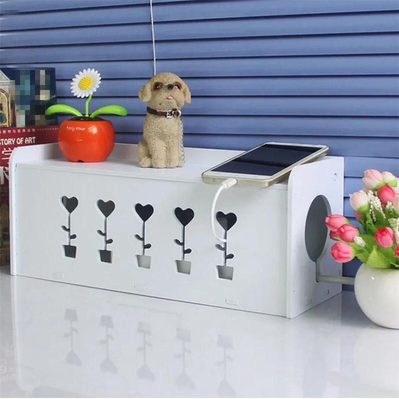 

Rectangular Cable Storage Box Wire Management Socket Safety Power Strip Cord Storage Boxes Power Line Storage organizer Box