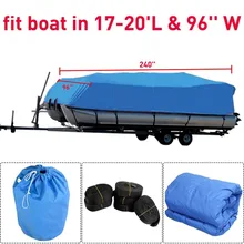 Прочный 600D Оксфорд Водонепроницаемый ткань с покрытием Heavy Duty ткань на прицепе чехол для Понтонной лодки для хранения инструментов аксессуары