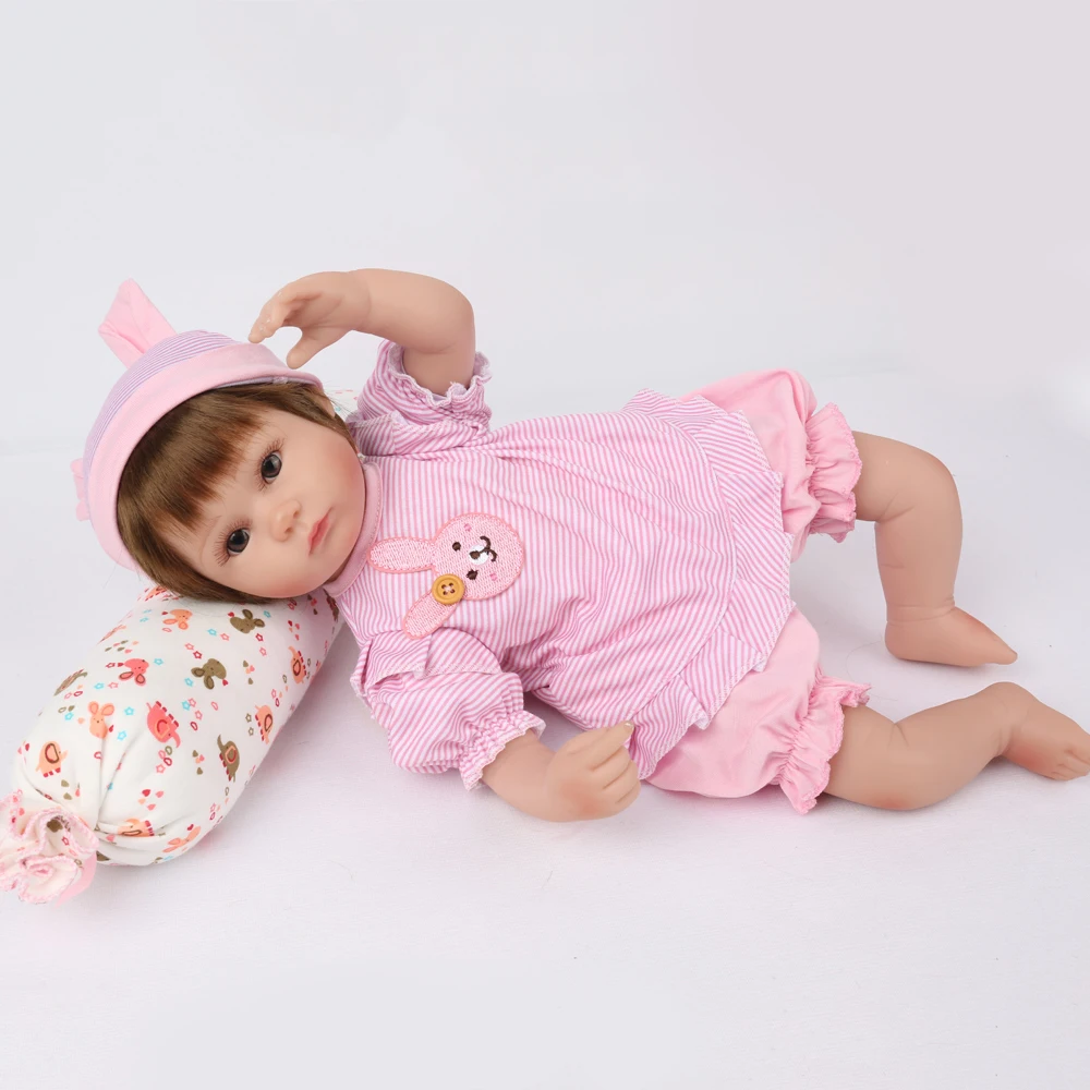 16 дюймов силиконовые куклы Reborn Baby детские игрушки Playmate подарок для девочек
