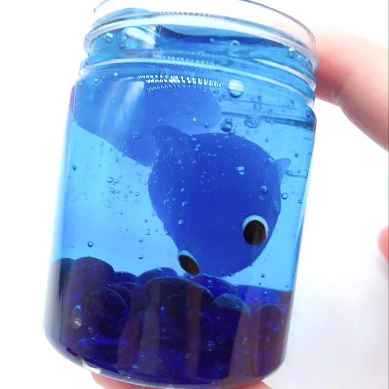 

6 Colors Modeling Clay Goldfish Mud Eyes SLIME Plasticine Transparent Cloud 80ML Slime With Box For Children Kids Gift