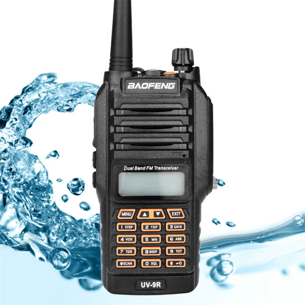 

BF-UV9R- Baofeng Walkie Talkie Waterproof Security Manual Frequency Modulation Receiver UV Dual Band Radio Antenna Walkie-talkie