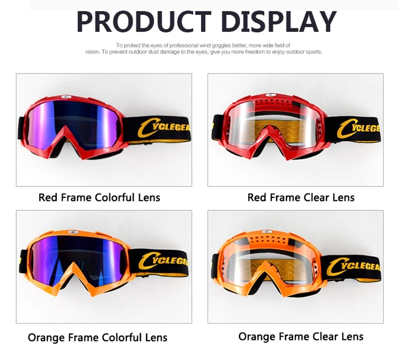 Cyclegear CG01 мотокросса очки анти-ветер moto rcycle очки анти-УФ occhiali moto gafas cross