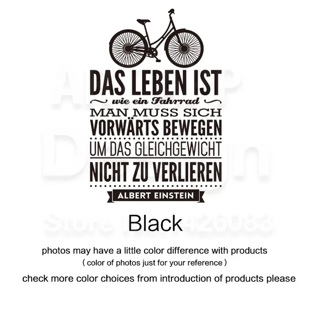 Nieuwe ontwerp woondecoratie vinyl Duitse woorden citaat