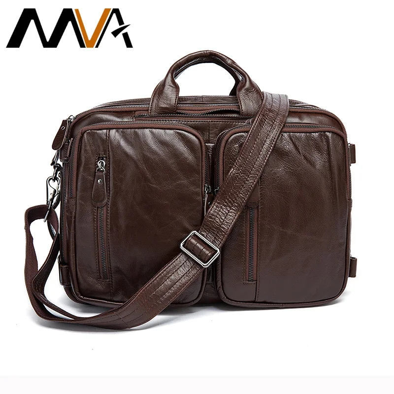 Genuine Leather Men Bags Multifunctional Men s Briefcase Crossbody Shoulder Handbag Men Messenger Large Travel Bags