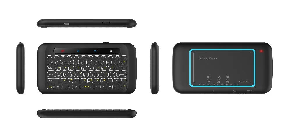 H20 Беспроводная мини клавиатура 2 4 GTouchpad Подсветка ИК пульт дистанционного