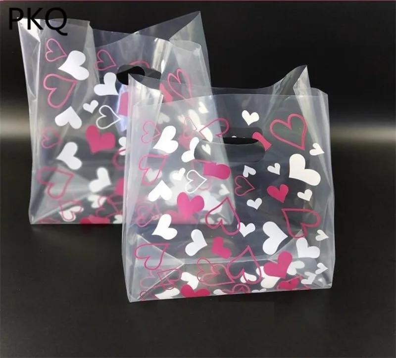 New Arrival Transparent Plastic Bag for Takeaways Gift Packing Bags