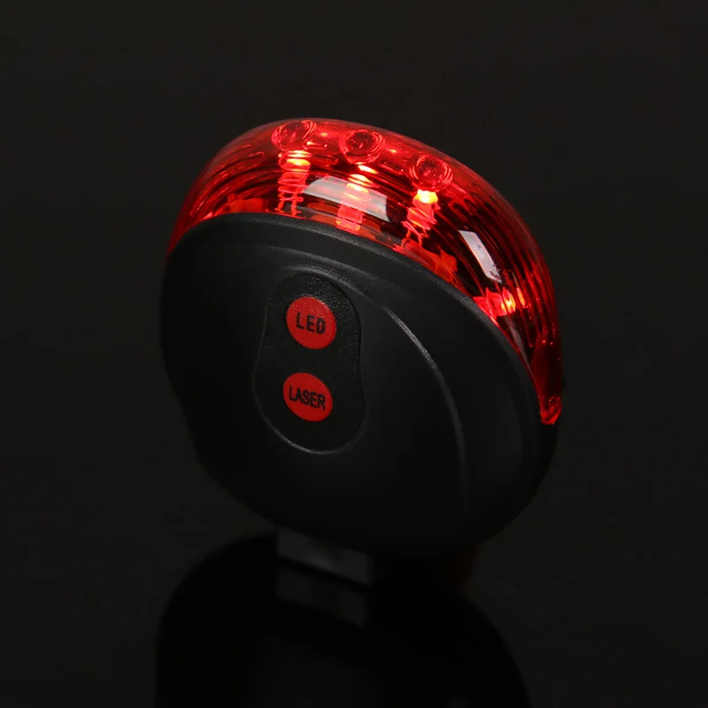 Bike Cycling Lights Waterproof 5 LED 2 Lasers 3 Modes Bike Taillight Safety Warning Light Bicycle Rear Bycicle Light Tail Lamp - Image 4