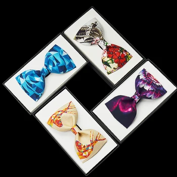 

Fashion 2019 New Men Designer Brand Bow Ties 100% Cotton Print Bow Tie Animal Pattern Bowtie Casual Butterfly Knot With Gift Box