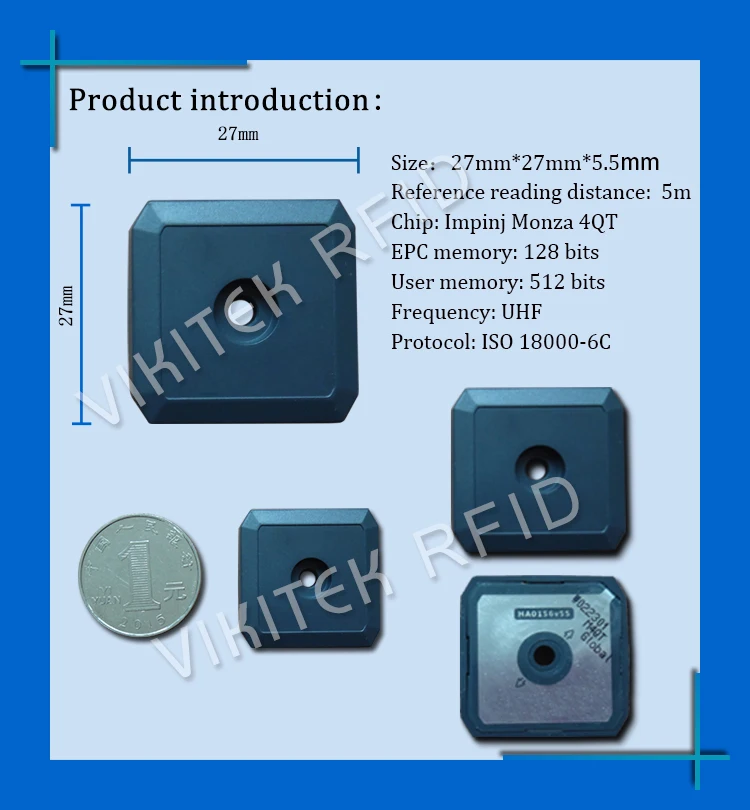 UHF RFID Анти-металлический тег confidex ironside mirco 915 м 868 МГц Impinj Monza4QT EPCC1G2 6C прочный АБС смарт-карта пассивные RFID метки