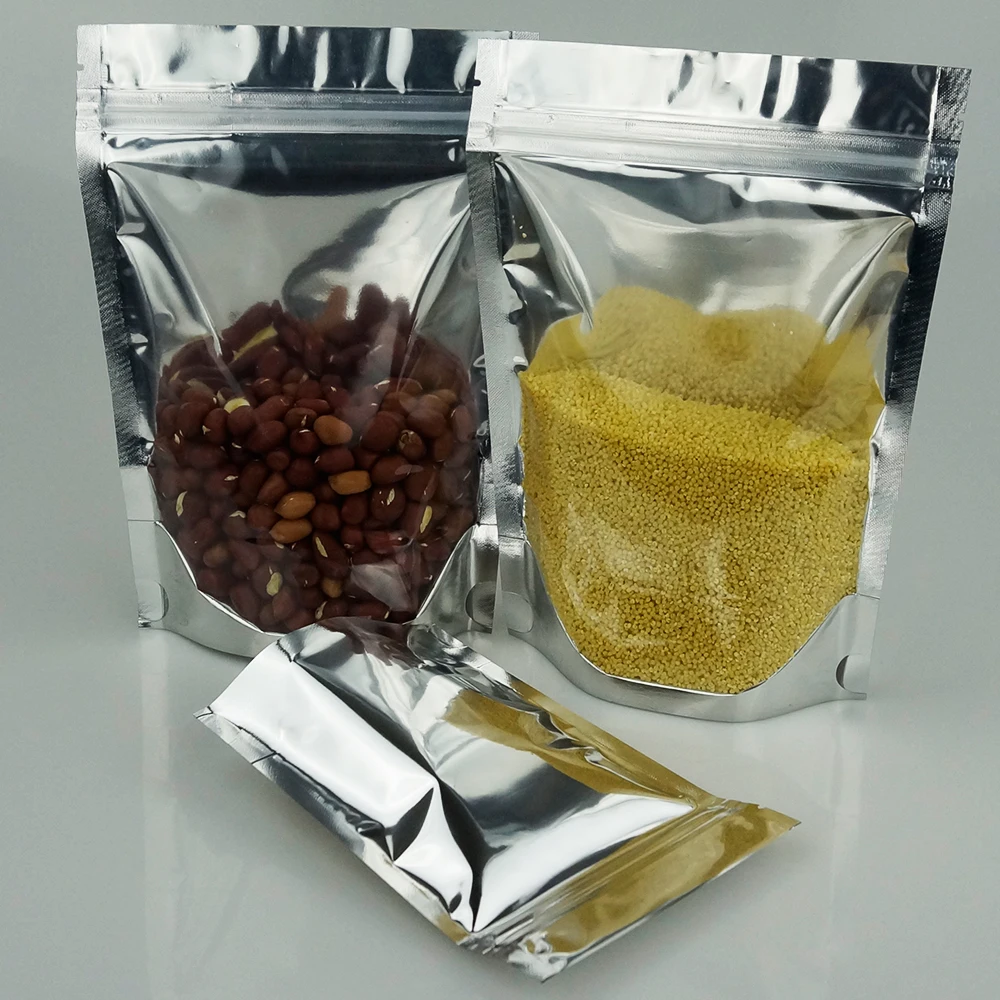

16*24cm Stand translucent aluminium ziplock bag