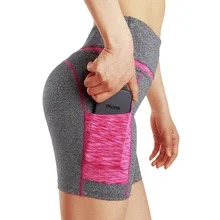 Новое поступление женские Высокая талия женские колготки спортивные шорты занятия в тренажёрном зале бег фитнес шорты для йоги эластичные с карманом