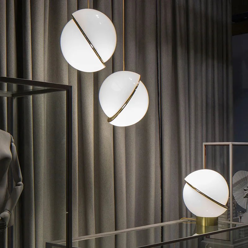 

Post Modern Ball Pendant Light For Living Room LED Pendant Lamp Fixture Vintage Bedroom Pendant Lighting