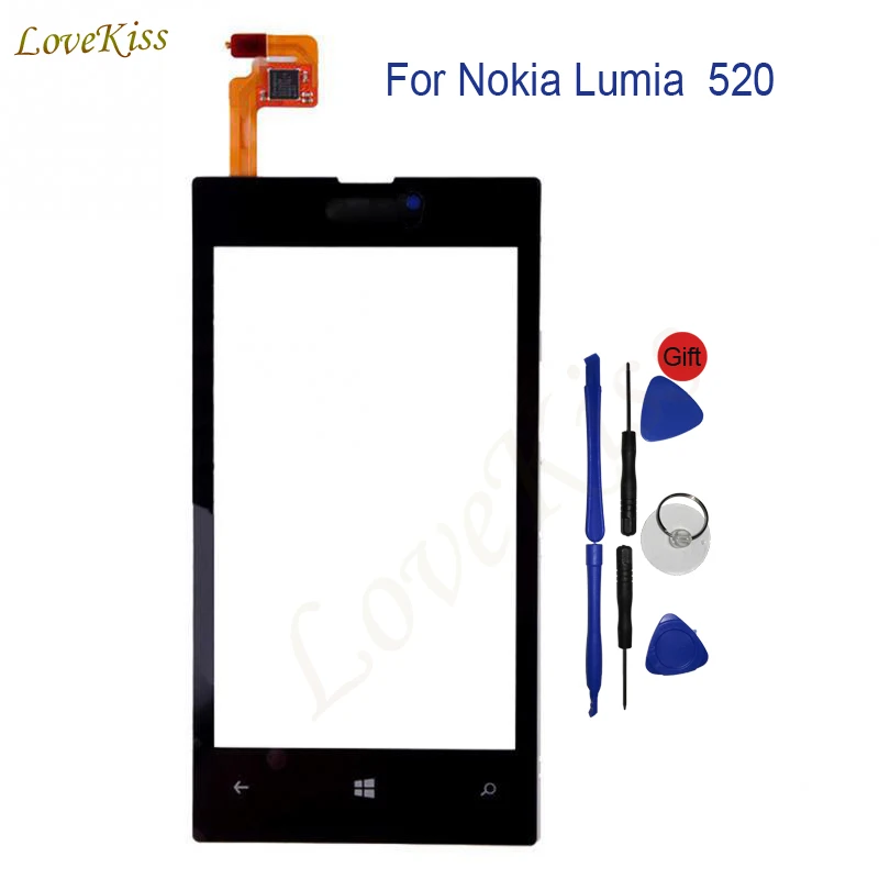4 0 &quotкачество сенсорного экрана панель дигитайзер для Nokia Lumia 520 N520 сенсорный