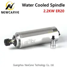 CNC мотор шпинделя 2.2KW 220V 380V шпиндель с водяным охлаждением ER20 с диаметром 80 мм Gdz-80-2.2b Newcarve