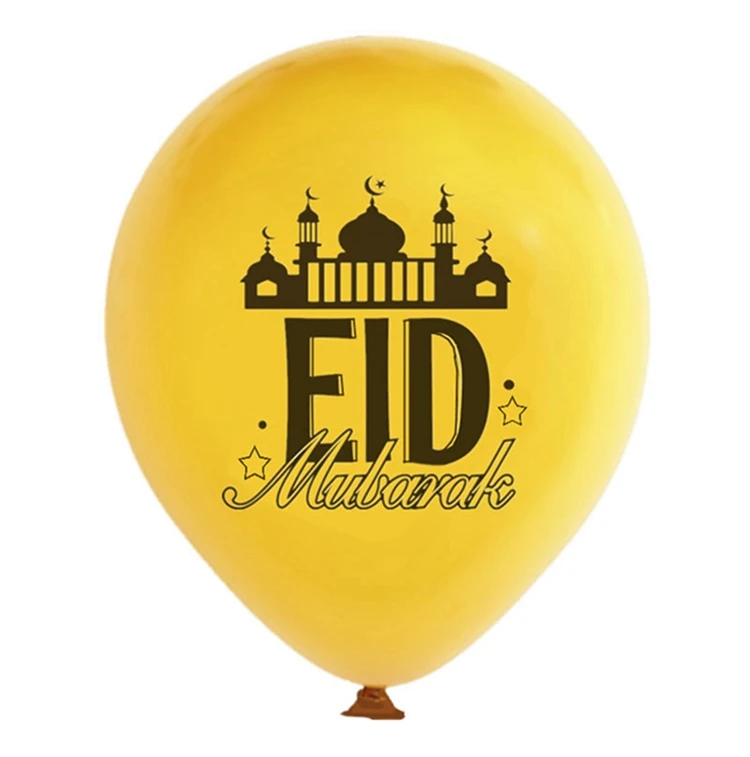 QIFU 10 шт. EID MUBARAK воздушный шар золотой черный шар Рамадан украшение исламский, мусульманский вечерние поставки счастливые Eid вечерние шары Декор