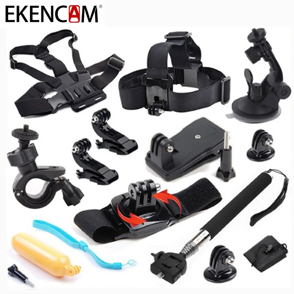 

EKENCAM Action Camera Accessories 12-in-1 Set Kits Combination Pack Accessories Compatible for SJCAM Xiaomi Gopro Sports Camera