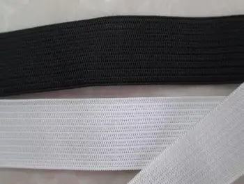 

Free shipping Black & White Elastic strap Fold Over Elastic 120 M/roll 2cm Foldover elastic Headband Hair Boud edage belt