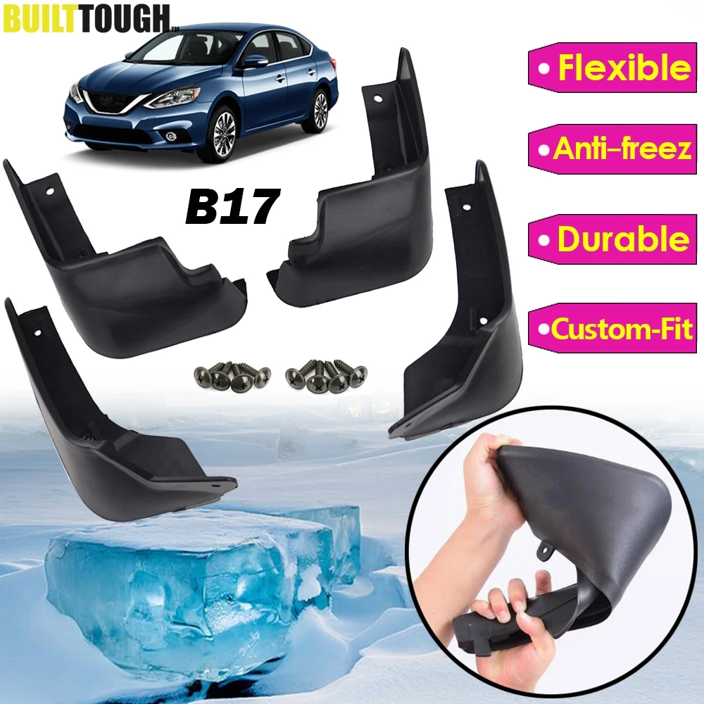 

Set Car Mud Flaps For Nissan Sentra Sylphy B17 Pulsar Sedan 2013-2018 Splash Guards Mud Flap Mudguards Fender 2014 2015 2016