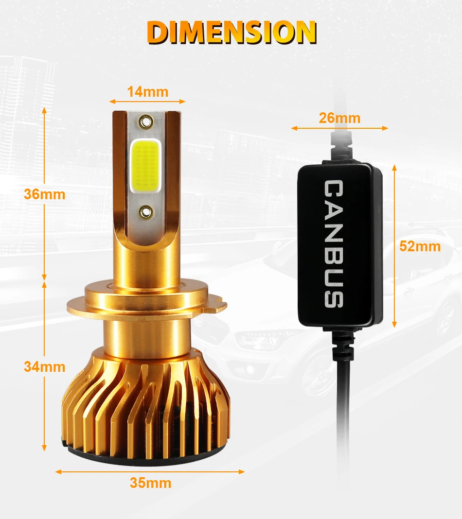 Hlxg 2 шт. мини H1 H11 HB3 HB4 9006 H4 H7 светодиодные CANBUS Ошибка Бесплатный комплект анти emc Авто автомобилей фары автомобиля 50 Вт 5000LM 6000 К 12 В