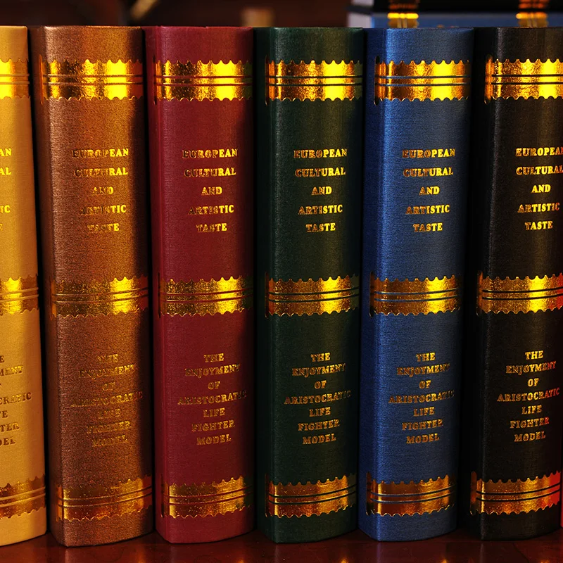 10 قطعة وضع كتاب الأوروبية محاكاة دراسة خزانة التصوير الدعائم محاكاة وهمية الديكور مربع 0543 كتاب