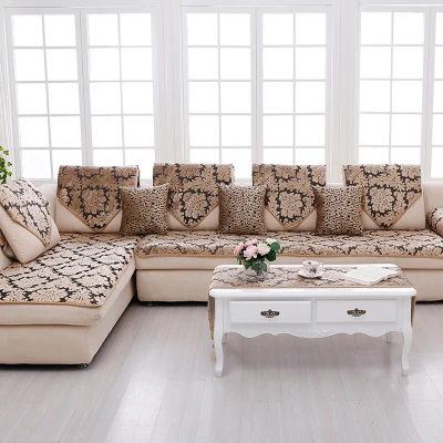 Европейская классическая Нескользящая универсальная подушка для дивана, четыре сезона, универсальный чехол для дивана, полотенце на заказ, чехол для шезлонга - Цвет: gold